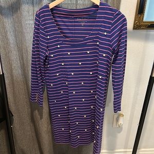 Unique striped Lilly Pulitzer dress with beading design